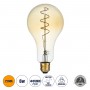 GLOBOSTAR® CHERRY 99164 Λάμπα E27 PS30 LED 4W 280lm 360° AC 220-240V IP20 Ultra Θερμό Λευκό 2200K Dimmable - Soft S Spiral Filament Chip - Μελί - Μ9.5 x Π9.5 x Υ17.5cm - 3 Χρόνια Εγγύηση