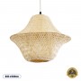 GLOBOSTAR® JUNIPER 01737 Boho Κρεμαστό Φωτιστικό Οροφής με Ντουί 1 x E27 AC 220-240V IP20 - Μπεζ - Μ45 x Π45 x Υ40cm