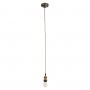 GLOBOSTAR® SUSPENS 115105 Vintage Κρεμαστό Φωτιστικό Οροφής με Ντουί 1 x E27 AC 220-240V IP20 - Χρυσό & Καφέ - Μ10 x Π10 x Y108.7cm