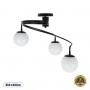 GLOBOSTAR® SELINA 01089 Μοντέρνο Φωτιστικό Οροφής με Ντουί 3 x E27 AC 220-240V IP20 - Μαύρο & Λευκό - Μ60 x Π60 x Υ45cm