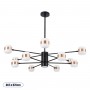 GLOBOSTAR® ORNATE 01553 Μοντέρνο Φωτιστικό Οροφής LED 104W 8320lm 360° AC 220-240V IP20 Φυσικό Λευκό 4500K - Lumileds SMD Chip - Μαύρο & Χάλκινο - Μ65 x Π65 x Υ70cm - 2 Χρόνια Εγγύηση