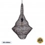 GLOBOSTAR® KENTUCKY 01872 Vintage Κρεμαστό Φωτιστικό Οροφής με Ντουί 1 x E27 AC 220-240V IP20 - Καφέ - Μ35 x Π35 x Υ60cm