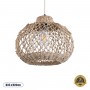 GLOBOSTAR® ECUADOR 02115 Boho Κρεμαστό Φωτιστικό Οροφής με Ντουί 1 x E27 AC 220-240V IP20 - Μπεζ - Μ35 x Π35 x Υ28cm