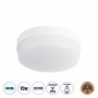 GLOBOSTAR® REVANO 61014 Φωτιστικό Πλαφονιέρα Οροφής LED 15W 1500lm 180° AC 220-240V Αδιάβροχο IP54 Ψυχρό Λευκό 6000K - Lumileds SMD Chip - Λευκό Γαλακτερό - Μ17 x Π17 x Υ5cm - 2 Χρόνια Εγγύηση