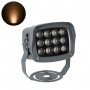 GLOBOSTAR® FLOODXENA 90120 Προβολέας Σποτ Wall Washer LED 12W 1260lm 10° AC 220-240V Αδιάβροχο IP65 Ultra Θερμό Λευκό 2200K - Bridgelux SMD Chip - Γκρι Ανθρακί Ματ - Μ13.5 x Π11 x Υ15cm - 3 Χρόνια Εγγύηση