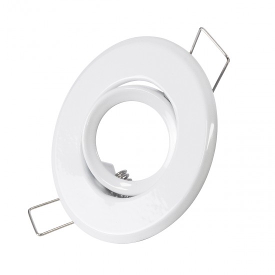 GLOBOSTAR® ORO 77800 Χωνευτή Κινούμενη Βάση για Σποτ MR11 με Ντουί GU10/GU5.3 IP20 - Λευκό - Μ7 x Π7 x Υ2.1cm / Q5.5cm