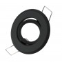 GLOBOSTAR® ORO 77801 Χωνευτή Κινούμενη Βάση για Σποτ MR11 με Ντουί GU10/GU5.3 IP20 - Μαύρο Ματ - Μ7 x Π7 x Υ2.1cm / Q5.5cm