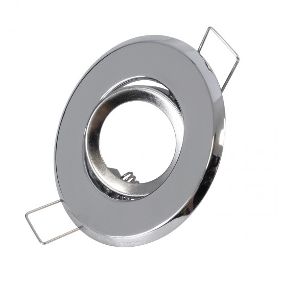 GLOBOSTAR® ORO 77803 Χωνευτή Κινούμενη Βάση για Σποτ MR11 για Ντουί GU10/GU5.3 IP20 - Νίκελ Βούρτσας - Μ7 x Π7 x Υ2.1cm / Q5.5cm