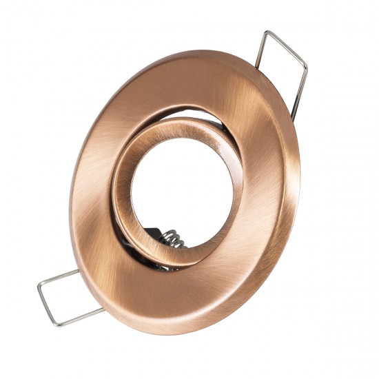 GLOBOSTAR® ORO 77805 Χωνευτή Κινούμενη Βάση για Σποτ MR11 με Ντουί GU10/GU5.3 IP20 - Χάλκινο - Μ7 x Π7 x Υ2.1cm / Q5.5cm