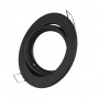 GLOBOSTAR® ORO 77815 Χωνευτή Κινούμενη Βάση για Σποτ MR16 με Ντουί GU10/GU5.3 IP20 - Μαύρο Ματ - Μ9.2 x Π9.2 x Υ2.8cm / Q7.6cm