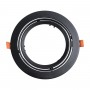 GLOBOSTAR® VITA 77851 Χωνευτή Κινούμενη Βάση για Σποτ AR111 για Ντουί GU10/GU5.3 IP20 - Μαύρο Ματ - Μ18 x Π18 x Υ4.5cm / Q16.5cm
