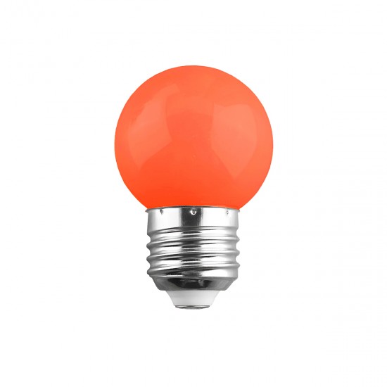 GloboStar® S-40008 Λάμπα LED E27 G45 Γλομπάκι 2W 120lm 260° AC 220-240V IP20 Φ4.5 x Υ6.9cm Σκούρο Πορτοκαλί - 2 Χρόνια Εγγύηση