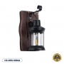 GLOBOSTAR® BRASRA 01204 Vintage Φωτιστικό Τοίχου - Απλίκα με Ντουί 1 x E27 AC 220-240V IP20 - Καφέ & Μαύρο - Μ15 x Π20 x Υ30cm