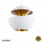 GLOBOSTAR® SEVILLE 01268 Μοντέρνο Κρεμαστό Φωτιστικό Οροφής με Ντουί 1 x E27 AC 220-240V IP20 - Λευκό & Χρυσό - Μ35 x Π35 x Υ35cm