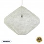 GLOBOSTAR® KENTUCKY 01868 Vintage Κρεμαστό Φωτιστικό Οροφής με Ντουί 1 x E27 AC 220-240V IP20 - Μπεζ - Μ90 x Π90 x Υ70cm