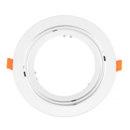 GLOBOSTAR® VITA 77850 Χωνευτή Κινούμενη Βάση για Σποτ AR111 για Ντουί GU10/GU5.3 IP20 - Λευκό - Μ17 x Π17 x Υ4.5cm / Q16cm