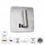 GLOBOSTAR® LADY-S 60945 Μοντέρνο Φωτιστικό Τοίχου - Απλίκα Ξενοδοχείου Reading Light με Φορτιστή USB 3A LED 6W 600lm 36° & 360° AC 220-240V IP20 Φυσικό Λευκό 4500K - Bridgelux COB Chip & TÜV SÜD Driver - Νίκελ Βούρτσας - Μ15 x Π15 x Υ7cm - 3 Χρόνια Εγγύηση