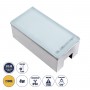 GLOBOSTAR® CYBOLITHOS 60949 Χωνευτό Αρχιτεκτονικο Φωτιστικό Σποτ Δαπέδου LED 4W 440lm 120° DC 24V Αδιάβροχο IP68 IK06 Θερμό Λευκό 2700K Dimmable - Bridgelux SMD Chip - Γαλακτερό Tempered Glass & Ανοξείδωτο Ατσάλι SS316 - Μ20 x Π10x Υ8cm / Q20 x 10cm - 3 Χρόνια Εγγύηση