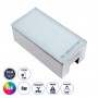 GLOBOSTAR® CYBOLITHOS 60953 Χωνευτό Αρχιτεκτονικο Φωτιστικό Σποτ Δαπέδου LED 4W 340lm 120° DC 24V Αδιάβροχο IP68 IK06 Πολύχρωμο RGB Dimmable - Bridgelux SMD Chip - Γαλακτερό Tempered Glass & Ανοξείδωτο Ατσάλι SS316 - Μ20 x Π10x Υ8cm / Q20 x 10cm - 3 Χρόνια Εγγύηση
