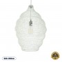 GLOBOSTAR® KENTUCKY 01898 Vintage Κρεμαστό Φωτιστικό Οροφής με Ντουί 1 x E27 AC 220-240V IP20 - Λευκό - Μ40 x Π40 x Y60cm