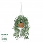 GloboStar® Artificial Garden TRADESCANTIA ZEBRINA HANGING PLANT 20627 Τεχνητό Κρεμαστό Διακοσμητικό Φυτό Ζεμπρίνα Y80cm