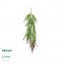 GloboStar® Artificial Garden HANGING FERN 20862 Τεχνητό Διακοσμητικό Κρεμαστό Φυτό Φτέρη Μ28 x Π15 x Υ90cm
