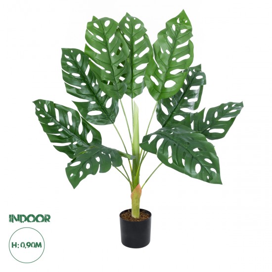 GloboStar® Artificial Garden MONSTERA PLANT 20937 - Διακοσμητικό Φυτό Μονστέρα Φ90 x Υ90cm