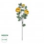 GloboStar® Artificial Garden YELLOW CLIMBING ROSE BRANCH 21186 Τεχνητό Διακοσμητικό Κλαδί Τριαντάφυλλο Κίτρινο Y70cm