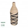 GLOBOSTAR® Artificial Garden AQABA 21243 Διακοσμητικό Πλεκτό Βάζο - Καλάθι - Μπεζ & Μαύρο - Π20 x M20 x Υ60cm