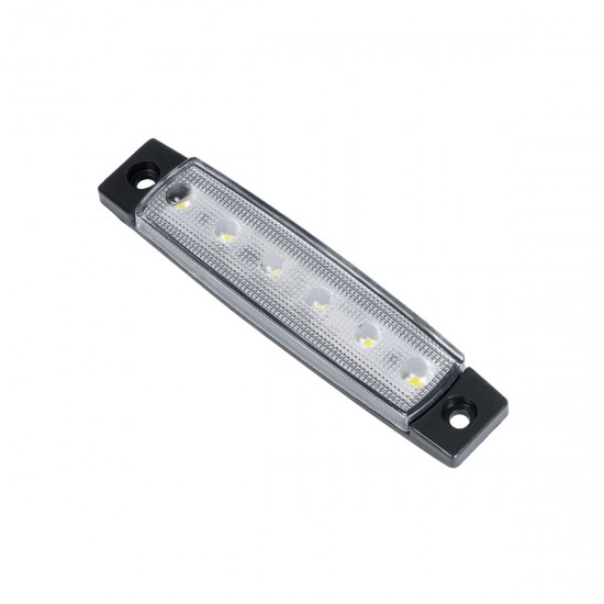 GLOBOSTAR® SIDEMARKER 79900 Φώτα Όγκου Οχημάτων LED 1.5W 150lm 120° DC 10-30V Αδιάβροχο IP66 Ψυχρό Λευκό 6000Κ - 6 x SMD2835 Sanan Chip - Μ9.5 x Π2 x Υ1.1cm - 1 Χρόνο Εγγύηση