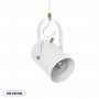 GLOBOSTAR® HAZEL 00924 Μοντέρνο Κρεμαστό Φωτιστικό Οροφής με Ντουί 1 x E27 AC 220-240V IP20 - Λευκό & Χρυσό - Μ12 x Π12 x Υ27cm