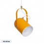 GLOBOSTAR® HAZEL 00926 Μοντέρνο Κρεμαστό Φωτιστικό Οροφής με Ντουί 1 x E27 AC 220-240V IP20 - Πορτοκαλί & Χρυσό - Μ12 x Π12 x Υ27cm