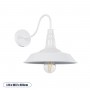 GLOBOSTAR® RAY 01066 Vintage Φωτιστικό Τοίχου - Απλίκα με Ντουί 1 x E27 AC 220-240V IP20 - Λευκό - Μ26 x Π37 x Υ32cm
