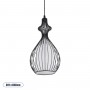 GLOBOSTAR® REA 01197 Μοντέρνο Κρεμαστό Φωτιστικό Οροφής με Ντουί 1 x E27 AC 220-240V IP20 - Μαύρο & Λευκό - Μ21 x Π21 x Υ40cm