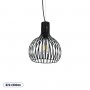 GLOBOSTAR® SCANDI 01386 Vintage Κρεμαστό Φωτιστικό Οροφής με Ντουί 1 x E27 AC 220-240V IP20 - Μαύρο - Μ23 x Π23 x Υ30cm