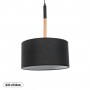 GLOBOSTAR® BRONX 01517 Μοντέρνο Κρεμαστό Φωτιστικό Οροφής με Ντουί 1 x E27 AC 220-240V IP20 - Μαύρο & Μπεζ - Μ35 x Π35 x Υ50cm