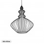 GLOBOSTAR® LILY 01558 Vintage Κρεμαστό Φωτιστικό Οροφής με Ντουί 1 x E27 AC 220-240V IP20 - Μαύρο & Λευκό - Μ43 x Π43 x Υ55cm