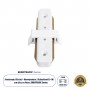 GloboStar® 2L-EUROTRACK 60848 Αντάπτορας Ι(Γιώτα) - Μονοφασικός 2 Καλωδίων για όλες τις Ράγες EUROTRACK AC 220-240V Μ8 x Π4 x Υ2cm - EUROTRACK® System 1L+1N - Θερμοπλαστικό - Λευκό - 5 Χρόνια Εγγύηση