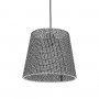 GLOBOSTAR® CONEY 203-0070 Μοντέρνο Κρεμαστό Φωτιστικό Οροφής με Ντουί 1 x E27 AC 220-240V IP20 - Γκρι - Μ26 x Π26 x Υ25cm