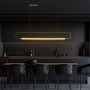 kelvo® GLOW KLV-101-0177 Κρεμαστό Φωτιστικό Οροφής LED 15W 1500lm 360° AC 220-240V IP20 Ρυθμιζόμενο Λευκό CCT με Χειριστήριο από 2700K έως 6000K Dimmable - Lumileds SMD Chip - Χρυσό Πλατίνα - Μ120 x Π3 x Υ17cm - 3 Χρόνια Εγγύηση