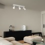 kelvo® SPOTA KLV-101-0139 Κινούμενο Φωτιστικό Σποτ Οροφής για 3 Λάμπες MR16 με Ντουί GU10 AC 220-240V IP20 - Λευκό Ματ - Μ48 x Π6.2 x Υ14cm