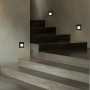 kelvo® STEPART KLV-101-0077 Χωνευτό Φωτιστικό Σκαλοπατιού / Διαδρόμου LED 3W 375lm 45° AC 220-240V Αδιάβροχο IP65 Θερμό Λευκό 2700K - Lumileds SMD Chip & TÜV SÜD Driver - Μαύρο Ματ - Μ8.5 x Π5 x Υ8.5cm / Q6.7 x 6.7cm - 5 Χρόνια Εγγύηση