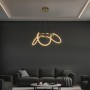kelvo® GLOW KLV-101-0162 Κρεμαστό Φωτιστικό Οροφής LED 36W 3600lm 360° AC 220-240V IP20 Ρυθμιζόμενο Λευκό CCT με Χειριστήριο από 2700K έως 6000K Dimmable - Lumileds SMD Chip - Χρυσό Πλατίνα - Μ70 x Π70 x Υ40cm - 3 Χρόνια Εγγύηση