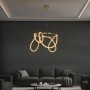 kelvo® GLOW KLV-101-0163 Κρεμαστό Φωτιστικό Οροφής LED 58W 5800lm 360° AC 220-240V IP20 Ρυθμιζόμενο Λευκό CCT με Χειριστήριο από 2700K έως 6000K Dimmable - Lumileds SMD Chip - Χρυσό Πλατίνα - Μ80 x Π80 x Υ40cm - 3 Χρόνια Εγγύηση
