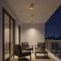 kelvo® MARETTI KLV-101-0058 Φωτιστικό Downlight Σποτ για Λάμπα MR16 με Ντουί GU10 AC 220-240V Αδιάβροχο IP65 - Χρυσό Πλατίνα - Μ9 x Π9 x Υ9cm