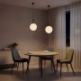 kelvo® BELLISSIMO KLV-101-0374 Κρεμαστό Φωτιστικό Οροφής για Λάμπα με Ντουί E27 AC 220-240V IP20 - Μαύρο Ματ & Λευκό - Μ30 x Π30 x Υ52cm