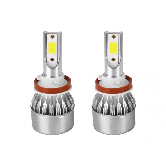 GloboStar® 82008 H16 C6 Line KIT Βασικού Φωτισμού Αυτοκινήτου & Φορτηγού 1st Generation Can-Bus Series LED CREE CXB COB 24W/48W 3600lm/7200lm DC 12-24V Αδιάβροχο IP65 Ψυχρό Λευκό 6000K