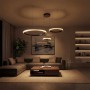 kelvo® DIAMOND KLV-101-0243 Κρεμαστό Φωτιστικό Οροφής LED 100W 10000lm 180° AC 220-240V IP20 Ρυθμιζόμενο Λευκό CCT με Χειριστήριο από 2700K έως 6000K Dimmable - Lumileds SMD Chip - Μαύρο Ματ - Μ110 x Π110 x Υ60cm - 3 Χρόνια Εγγύηση