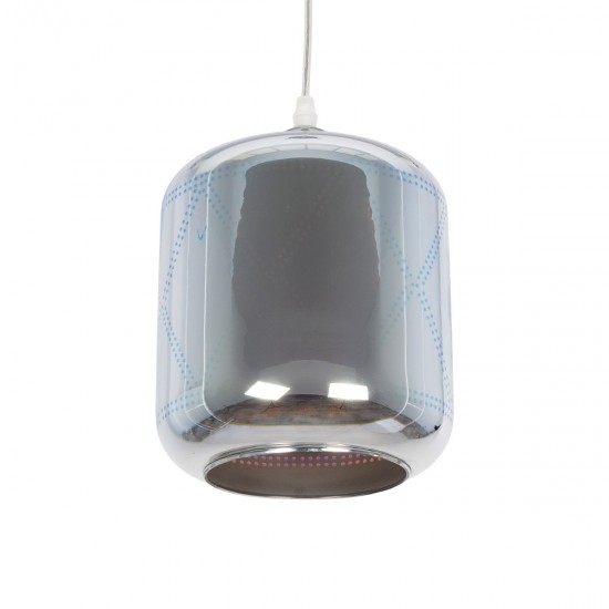 GLOBOSTAR® NEPTUNE 999-0149 Μοντέρνο Κρεμαστό Φωτιστικό Οροφής με Ντουί 1 x E27 AC 220-240V IP20 - Πολύχρωμο - Μ18 x Π18 x Υ25cm