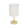 GLOBOSTAR® GLOSSY 204-0078 Μοντέρνο Επιτραπέζιο Φωτιστικό Πορτατίφ με Ντουί 1 x E27 AC 220-240V IP20 - Χρυσό & Μπεζ - Μ19 x Π19 x Υ38cm